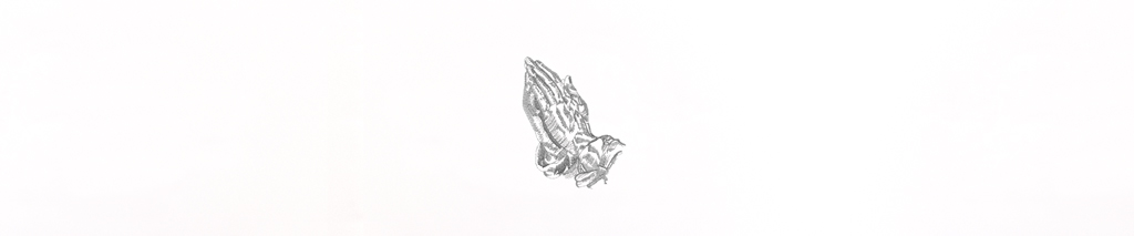 P FC 516 PK Praying Hands White Silver Faux FULL COUCH